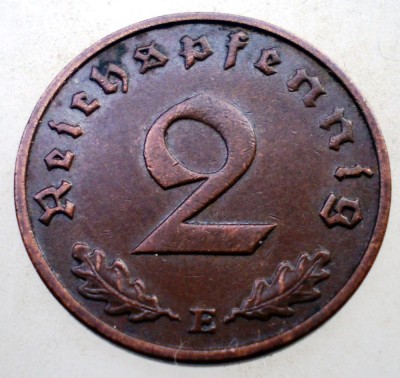 2.929 GERMANIA 2 REICHSPFENNIG 1939 E foto