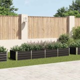 VidaXL Strat &icirc;nălțat de grădină antracit 320x80x45 cm oțel galvanizat