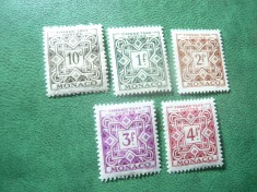 Serie mica Monaco 1946 - Porto , 5 val. sarniera