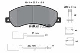 TEXTAR 2448401 Q+ set placute frana,frana disc