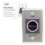 Aproape nou: Intrerupator de acces incastrabil PNI PB103, fara atingere, NO/NC/COM,