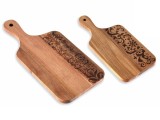 Cumpara ieftin Set 2 platouri servire lemn 18,5 x 40 H, 14 x 30 H