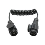 Cablu spiralat remorca 2.2m cu 2 fise tata 13 pini, 8 fire Breckner Germany