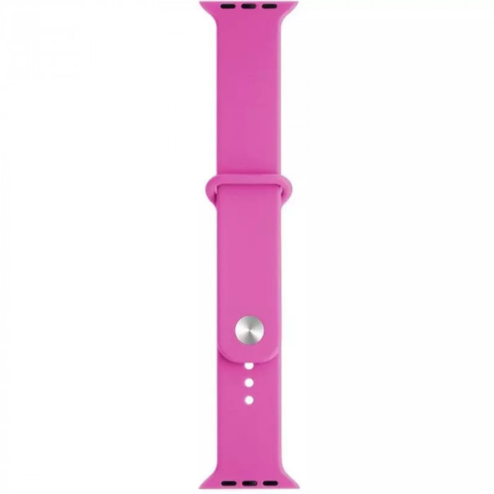 Curea compatibila Apple Watch 1/2/3/4, silicon, 42/44 mm Roz fuchsia