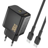 Incarcator Retea Cu Cablu USB-C Dudao A27PCEU, 30W, 3A, 1 x USB-C, Negru