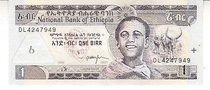 M1 - Bancnota fosrte veche - Etiopia - 1 birr - 2003