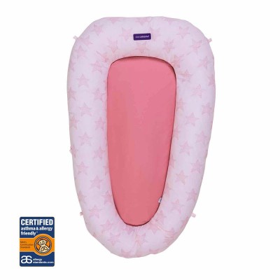 Salteluta bebelusi pentru dormit Clevamama pink 3212, testata impotriva alergenilor, certificata asthma &amp;amp; allergy friendly&amp;trade; for Your BabyKids foto