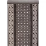 Cumpara ieftin Traversa Bucatarie Festonata Surfilata, Tip Iuta, Model Natura 903-91, Tesatura Plata, Latime 0.6m, Marime 60 x 500 cm, Maro, Antialergic, Polipropile