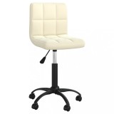 vidaXL Scaun de bucătărie pivotant, crem, catifea 3087595