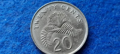 SINGAPORE 20 CENTS NICHEL foto