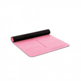 PINOFIT&reg; Covoraș pentru exerciții de yoga cu indicatoare de navigare, roz, 180 x 66 x 0,4 cm