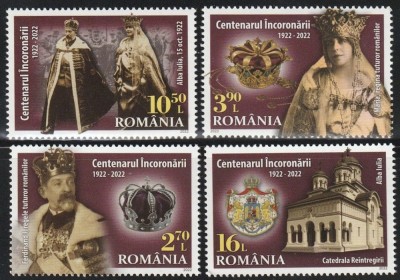 Regii Rom&amp;acirc;niei Mari, Centenarul &amp;icirc;ncoronării, 2022 LP 2389, MNH foto