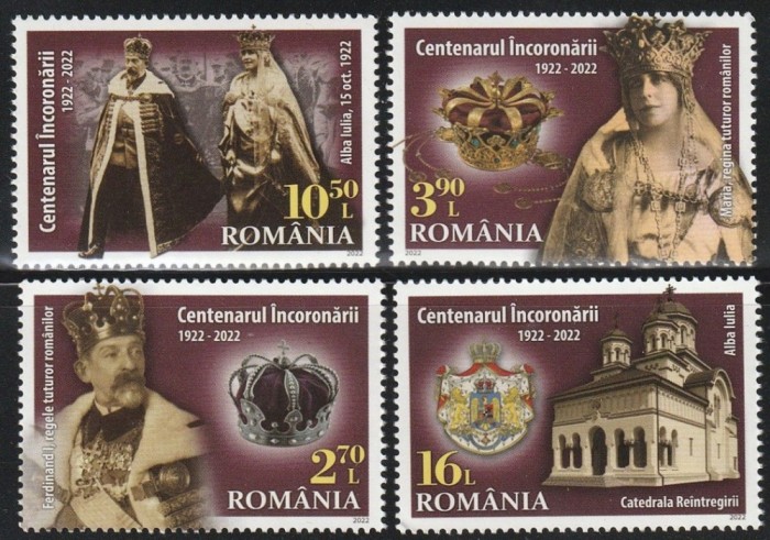 Regii Rom&acirc;niei Mari, Centenarul &icirc;ncoronării, 2022 LP 2389, MNH