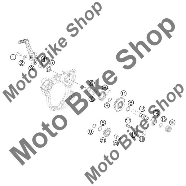 MBS Saiba 8mm pedala starter KTM 65 SX 2013 #2, Cod Produs: 54633037000KT
