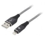 Cablu USB 2.0 Apple Lightning 2m Gri, Gembird
