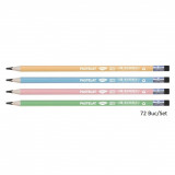 Set 72 Creioane Grafit DACO Pastelat, Mina HB, Corp Triunghiular de Lemn cu Radiera, Creioane Desen HB, Set Creioane Grafit HB, Creion HB, Set Creioan