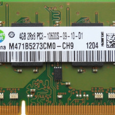 Memorii Laptop Samsung 4GB DDR3 PC3-10600S 1333Mhz 1.5V M471B5273CM0