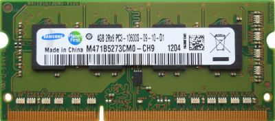 Memorii Laptop Samsung 4GB DDR3 PC3-10600S 1333Mhz 1.5V M471B5273CM0 foto