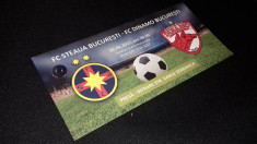 Bilet Fotbal Acreditare FCSB Steaua Dinamo 2017 Play off program Romania foto