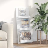 vidaXL Raft pentru reviste cu raft Alb 51 x 11 x 102 cm Lemn compozit 899511