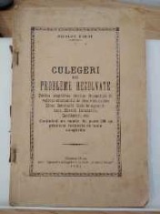 Culegeri de probleme rezolvate. Nicolae Dobre. Carte veche, 1924