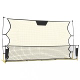 Cumpara ieftin Plasa rebounder fotbal, negru si galben 183x85x120 cm poliester