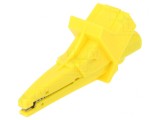Bornă crocodil galbenă 12A 600VDC 4mm