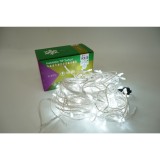 Instalatie de Craciun Flippy&reg; Tip Franjuri cu Flash, Sectiune 5 m, 143 LED-uri, Interconectabila, Fir Alb, Alb Rece