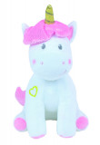 Cumpara ieftin Jucarie Plus Muzicala Jemini Cu Lumini 24cm Unicorn