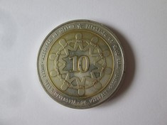 Medalie Monaco 10 ani de uniune monetara europeana comuna 2002-2012 foto