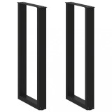 VidaXL Picioare de masă de bar &icirc;n formă de U, 2 buc., negru, 40x(100-101) cm, oțel 4013228