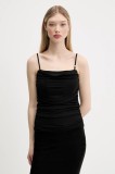 HUGO bluză culoarea negru, cu imprimeu, 50537142