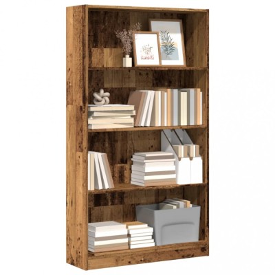 Gossi biblioteca, lemn vechi, 80x24x143 cm, lemn prelucrat foto