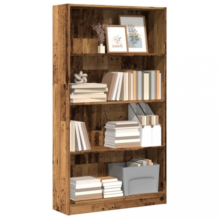 Gossi biblioteca, lemn vechi, 80x24x143 cm, lemn prelucrat