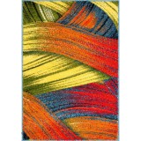 Covor Camera Copii Model Feather 11018-140, Marime 80 x 150 cm, Multicolor, Inaltime Fir 9 mm, Antialergic, Polipropilena, Gradinita, Cresa, Loc de Jo