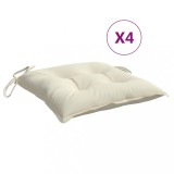 Cumpara ieftin Perne de scaun, 4 buc., alb crem, 50x50x7 cm, textil oxford