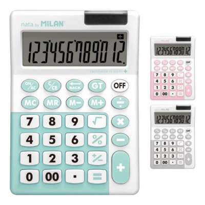 Calculator Milan, Desktop, Antibacterial, 12 Digits, Diverse Culori, Calculator Stiintific, Calculatoare Stiintifice, Calculator cu 240 Functii, Rechi foto