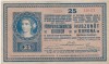 AUSTRIA UNGARIA 25 KRONEN KORONA Coroane 1918 aVF