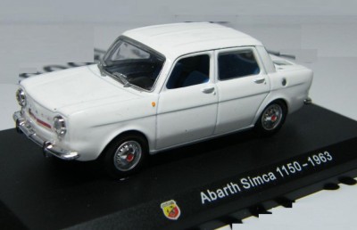 Macheta Abarth Simca 1150 1963 alb - Metro/ Hachette 1/43 foto