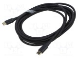 Cablu USB 2.0 USB C VENTION 3m negru nichelat