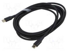 Cablu USB 2.0 USB C VENTION 3m negru nichelat foto