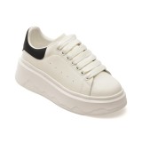 Pantofi sport GRYXX alb-negru, 3F612, din piele naturala