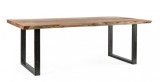 Cumpara ieftin Masa fier negru lemn maro Nottingham 220x100x77 cm