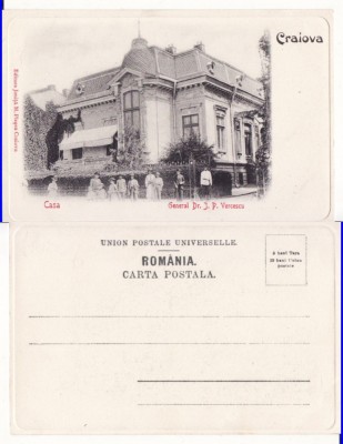 Craiova- Casa general Vercescu- rara,clasica, embosata foto