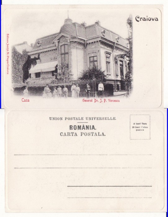 Craiova- Casa general Vercescu- rara,clasica, embosata