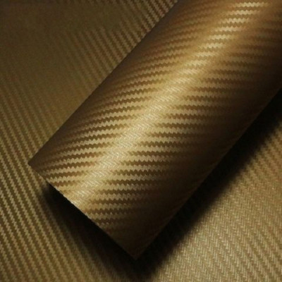 Folie colantare auto Carbon 3D - Gold (3m x 1,27m) FAVLine Selection foto