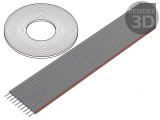 Cablu Bandă 1,27mm Cu 10x28AWG Neecranat PVC