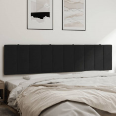 Perna tablie de pat, negru, 200 cm, catifea foto