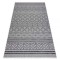 Covor SISAL SION Zig Zag, Caro Boho 22168 țesute plate negru / ecru, 80x300 cm