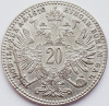 333 Austria 20 Kreuzer 1870 Franz Joseph I km 2212 argint, Europa